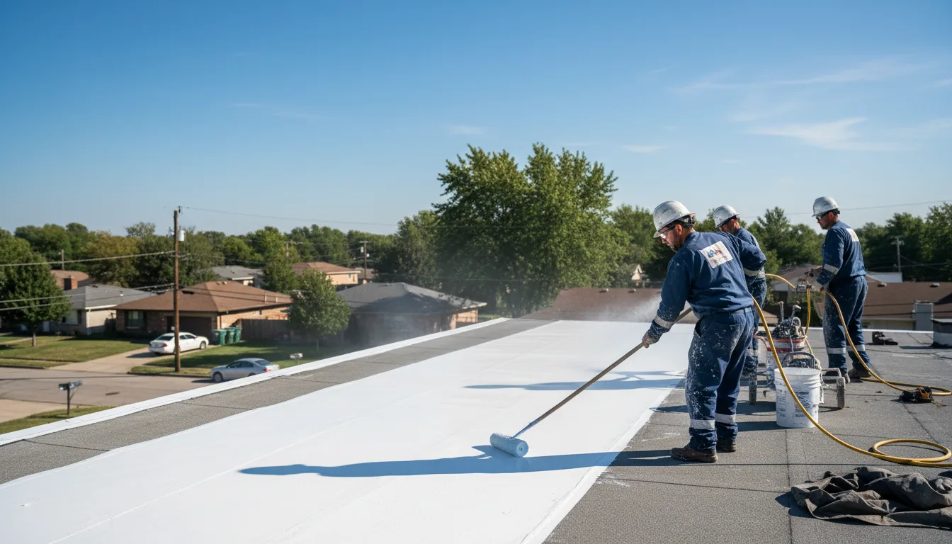 Commercial roof coating in Strasburg, IL near me